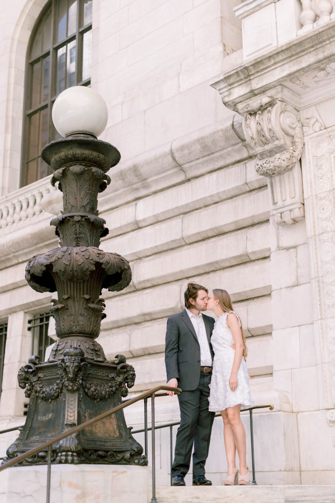 new york public library engagement and wedding photos