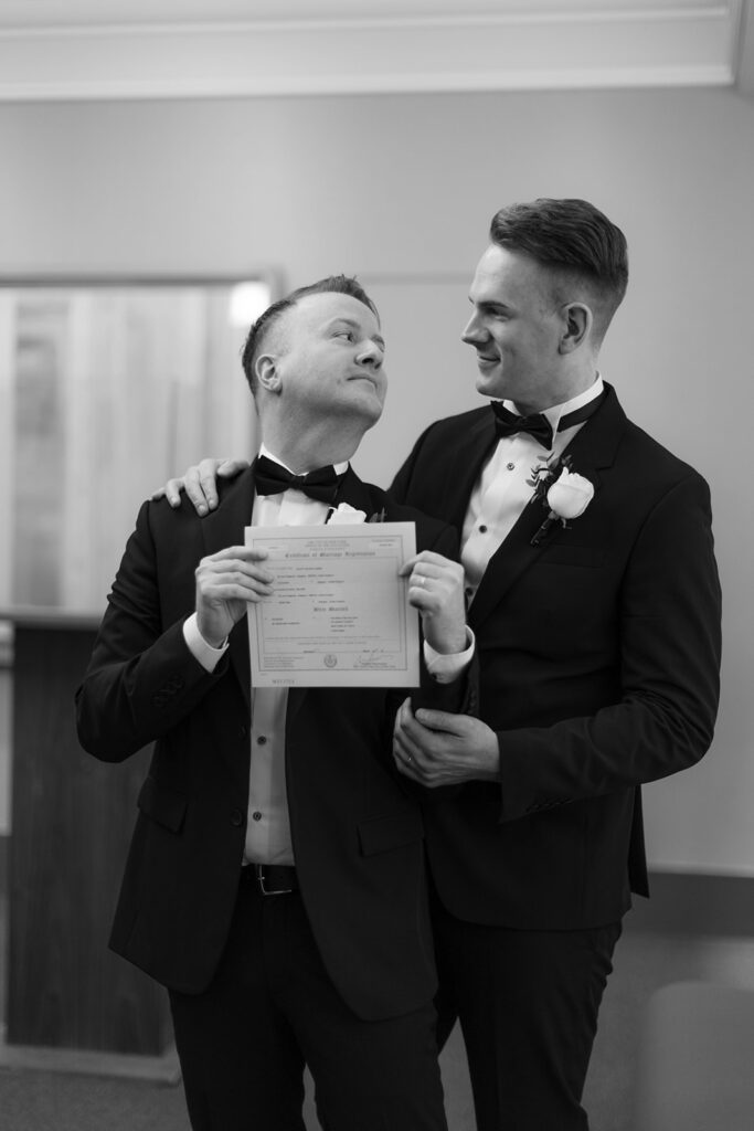 city hall marriage license